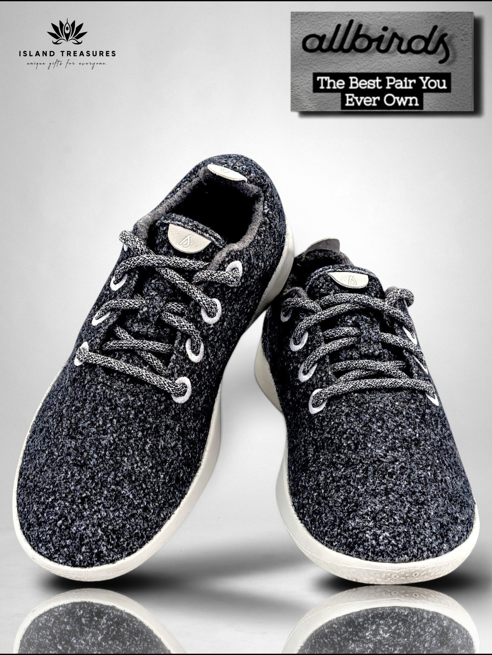 allbirds Sz 8 Women's Heather Gray Merino Wool Lace-Up Cushioned Insole Sneakers